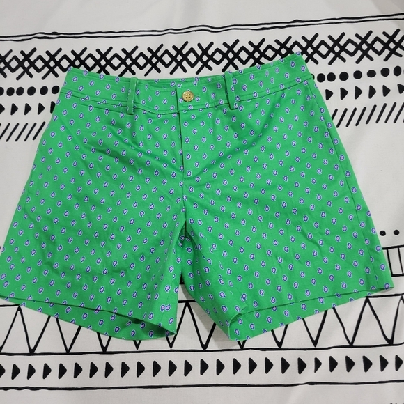 Lauren Ralph Lauren Pants - Lauren Ralph Lauren Women's Green Paisley Print Cotton Blend Shorts size 2